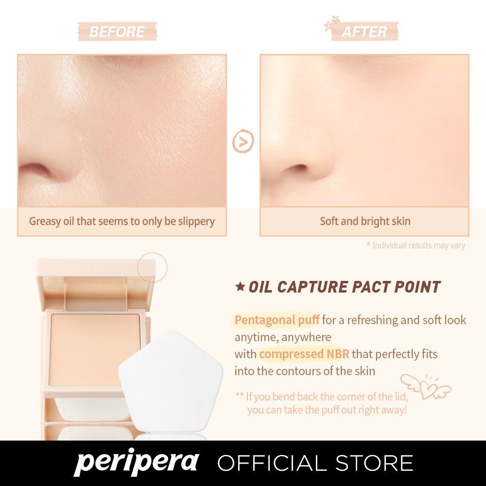 Phấn phủ Peripera 10g dạng nén kiểm soát dầu | BigBuy360 - bigbuy360.vn