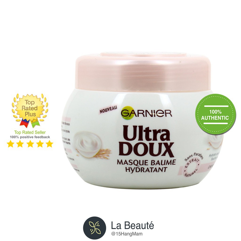 Garnier Ultra Doux Masque Baume Hydratant e - Mặt Nạ Ủ Tóc Yến Mạch 300ml