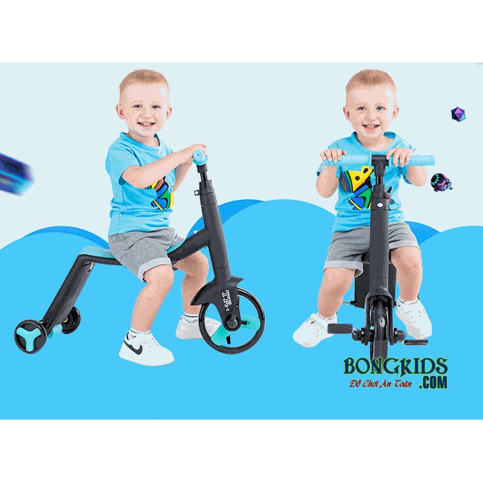 Xe đa năng 3 in 1 cho bé đạp - chòi chân - trượt scooter Nadle (bé 2-8 tuổi)