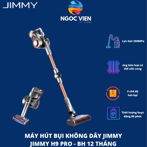 JIMMY H9 Pro Vacuum Cleaner máy hút bụi không dây hút mạnh 25000PA Linh hoạt - Ngoc Vien Store