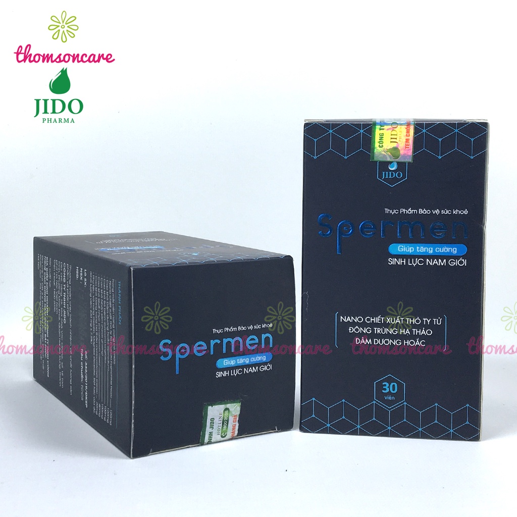 Spermen - Hỗ trợ tăng chất lượng khỏe tinh trùng, tăng cường sinh lý nam từ Đông trùng hạ thảo Hộp 30 viên