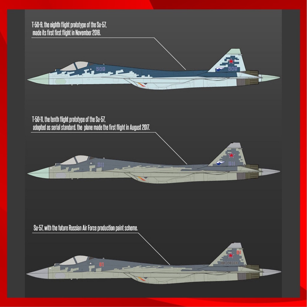 Mô Hình Máy Bay Quân Đội Nga Su-57 Felon  Bằng Nhựa Chất Lượng Cao