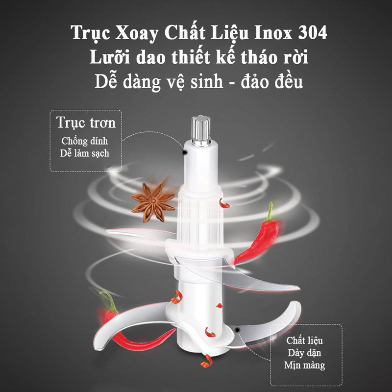 Lưỡi Máy Xay Thịt Đa Năng Cối INOX 304, 2L Cao Cấp - Dao Dự Phòng Máy Xay