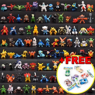 Bộ sưu tập 144 đồ chơi mô hình Pokemon Go Mega huyền thoại đa hệ nhiều màu cho bé nhập vai tặng kèm 5 xe ô tô mini nhựa