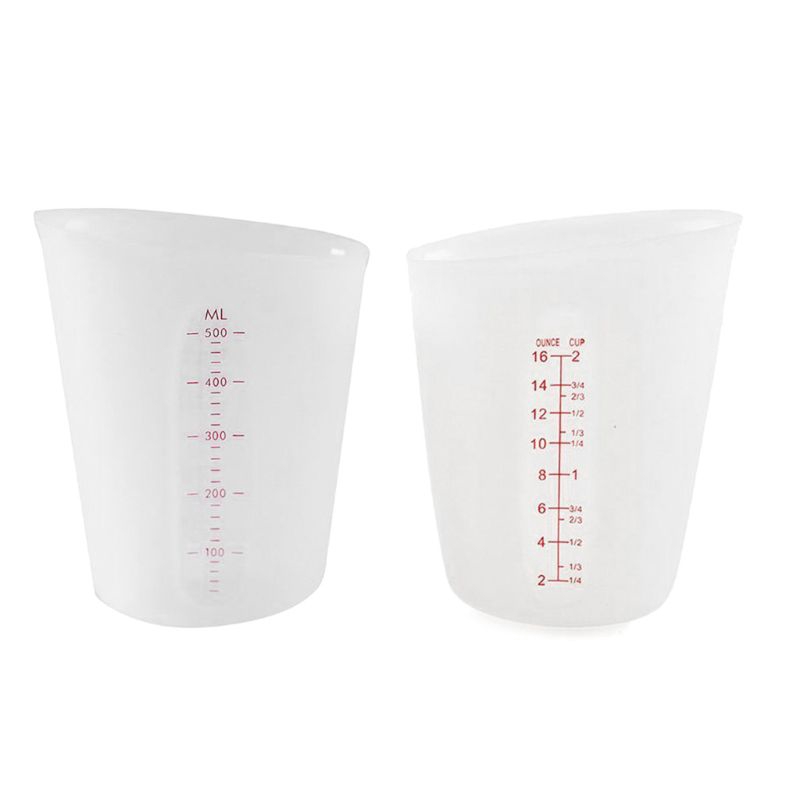 Cốc Đo Lường Trang Sức Bằng Silicon Dung Tích 250ml 500ml