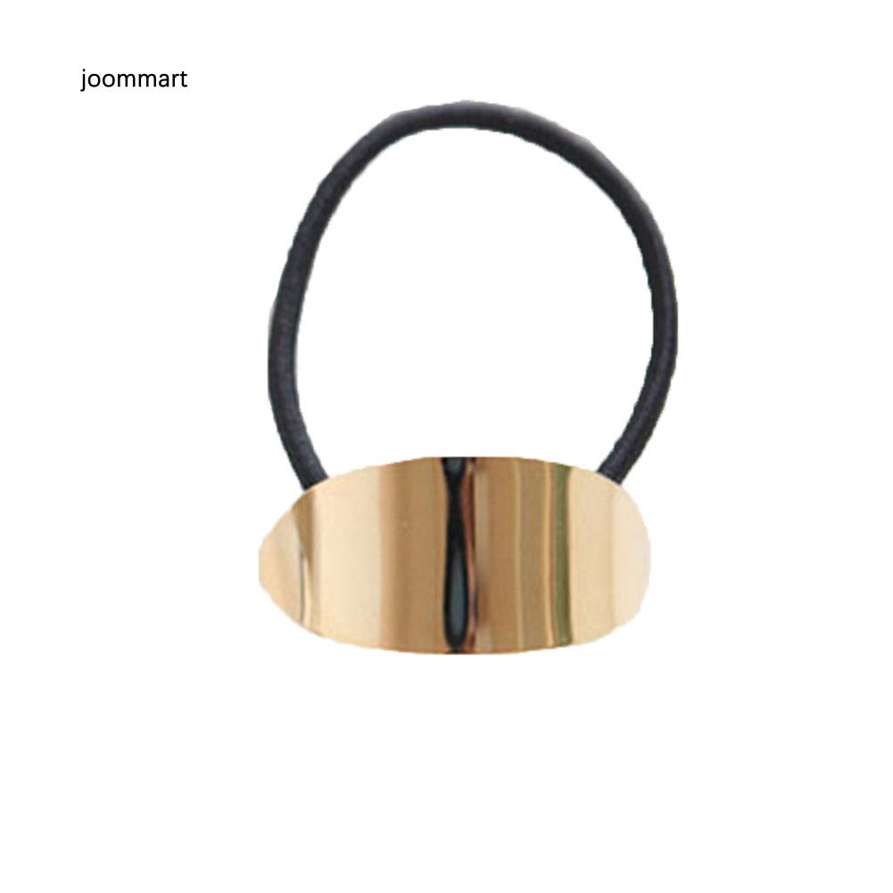 Dây Cột Tóc Đuôi Ngựa Co Giãn Hình Chiếc Lá Bằng Hợp Kim Trơn Mịn Cho Nữ