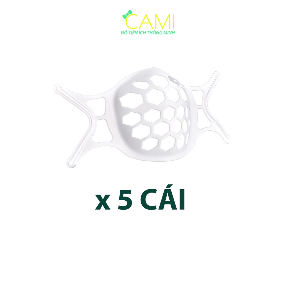 Khung đeo khẩu trang 3D thoáng khí có thể tái sử dụng, chất liệu TPE mềm mại_Cami_CMPK194