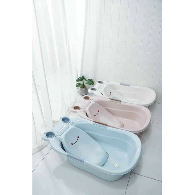 Chậu Tắm hình Êch cho bé Hàng đẹp kích thước to cho bé 0-4 tuổi