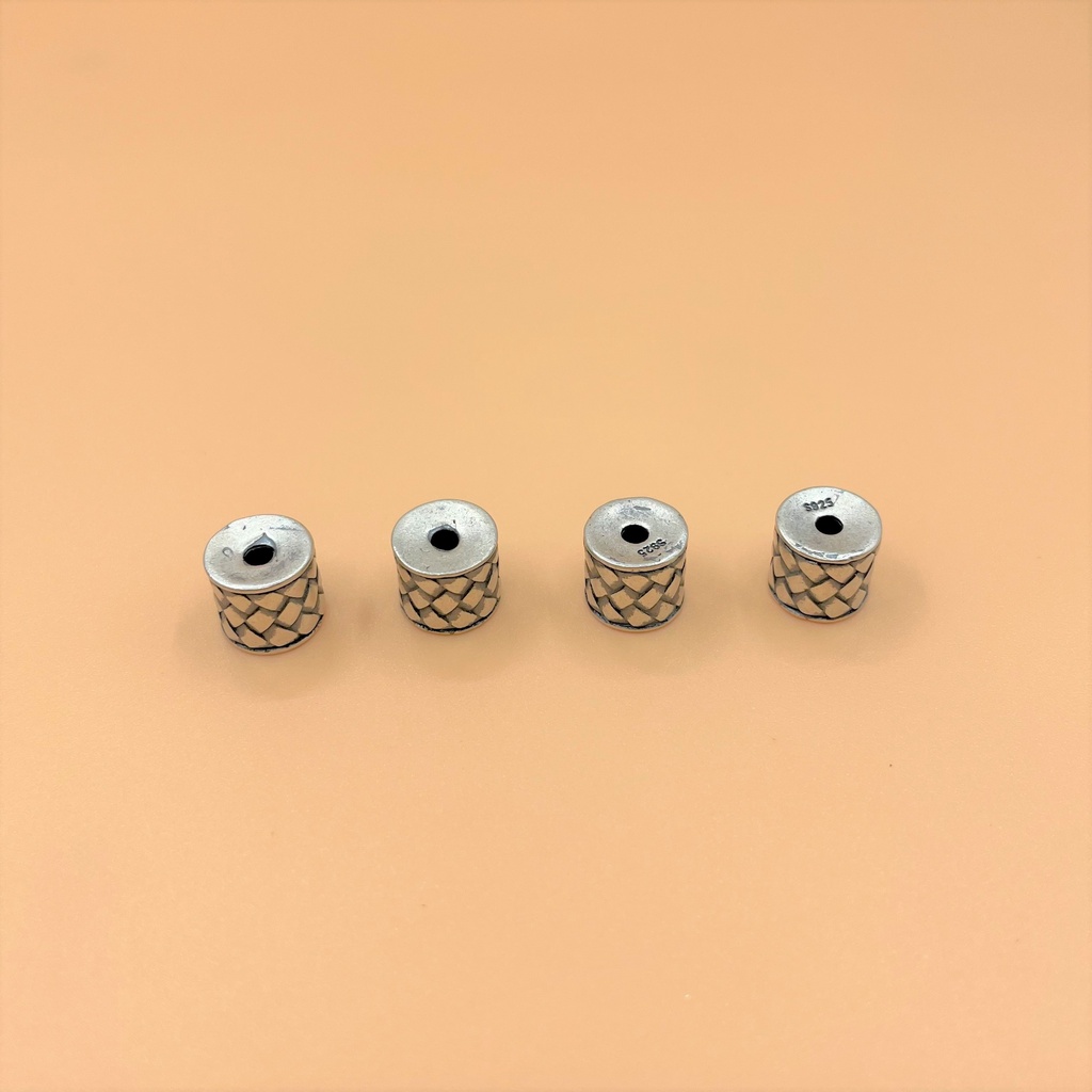 Charm bạc thái nối hình lăng trụ lu thống - Charm Bạc 925 - Mã CA825