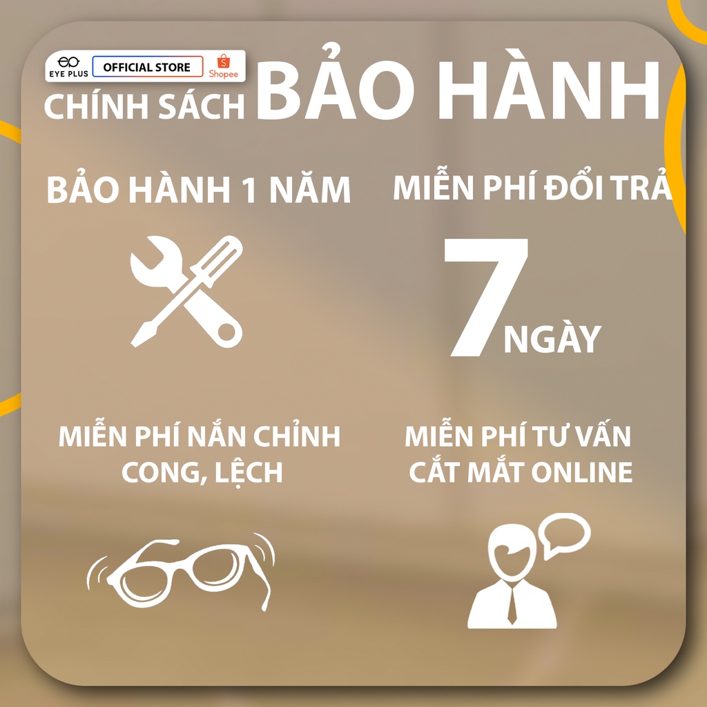 Mắt kính cận nam nữ EYE PLUS Hoya Blue chính hãng chống lóa, ánh sáng xanh và tia uv