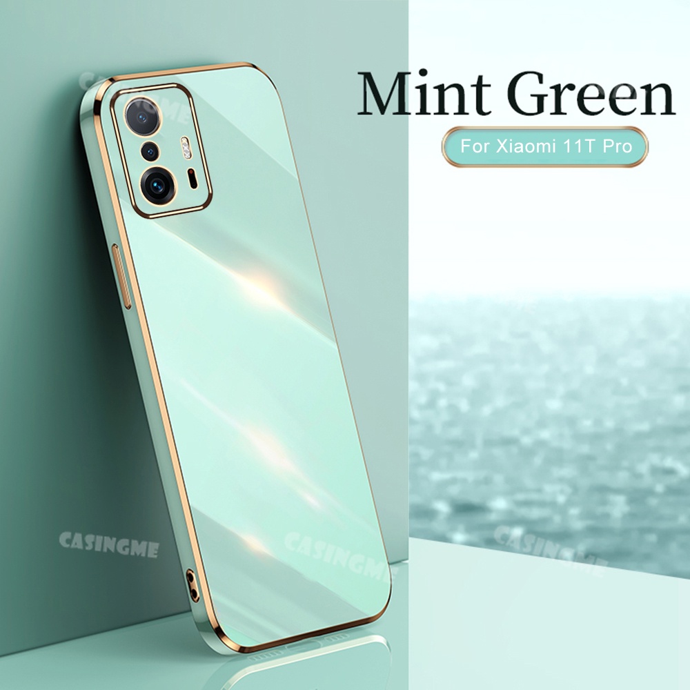 Ốp Điện Thoại TPU Silicon Mềm Chống Sốc Viền Vàng Sang Trọng Cho Xiaomi Mi 11T Pro 11 lite 11 Ultra Xiaomi Mi11T Mi 11T Pro 5G