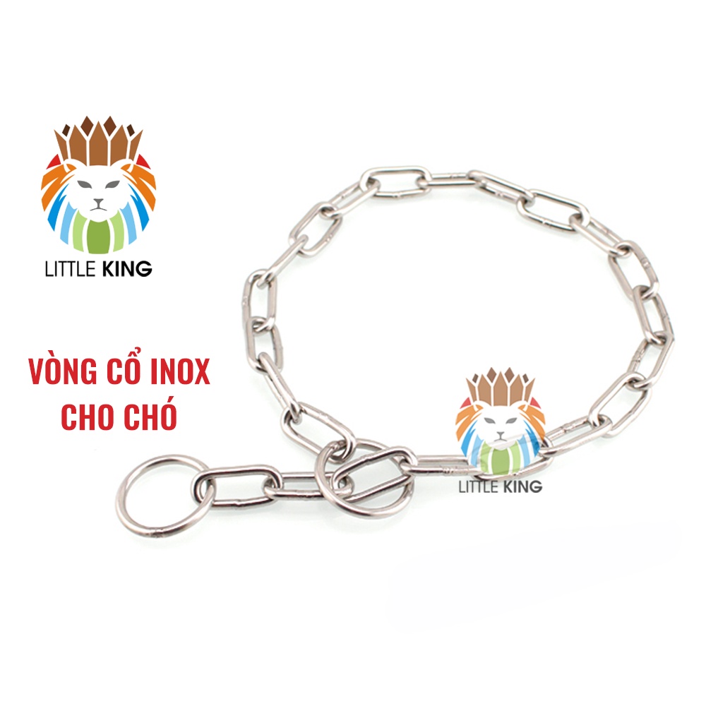 Vòng cổ inox huấn luyện cho chó chất liệu inox không gỉ Little King pet shop