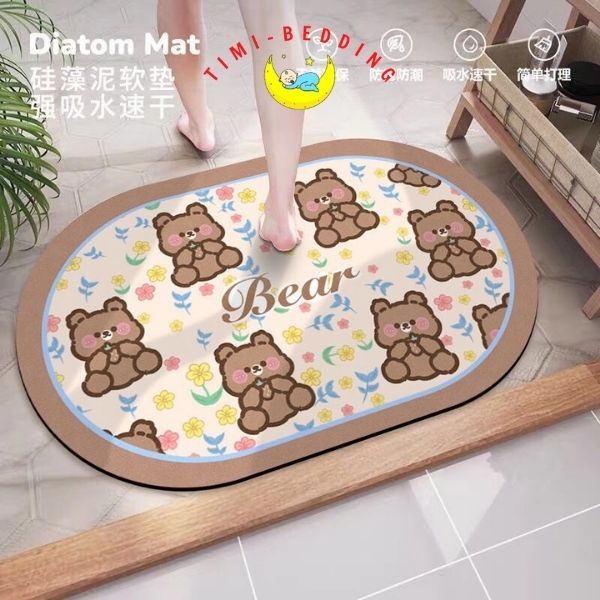 Thảm lau chân siêu thấm nước nhà tắm – Thảm chùi chân hút nước cao cấp kích thước 40x60cmTimibedding