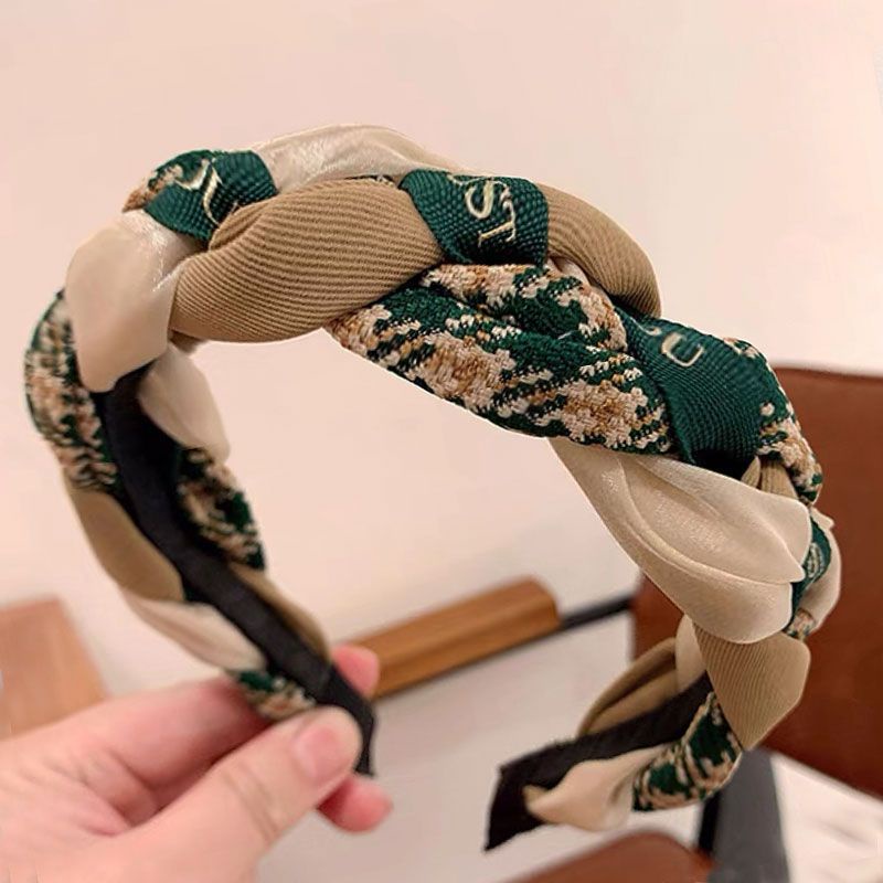 Băng Đô Cài Tóc Rửa Mặt Họa Tiết Houndstooth Cao Cấp Phong Cách Hàn Quốc 2022