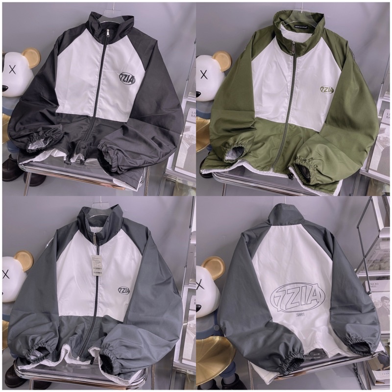 Áo Khoác Dù 2 Lớp Cổ Trụ Tay Chun_Áo In Chữ 7ZIA_Chất Dù Sịn Nhập QC Thoáng Không Bí Hơi_AK64