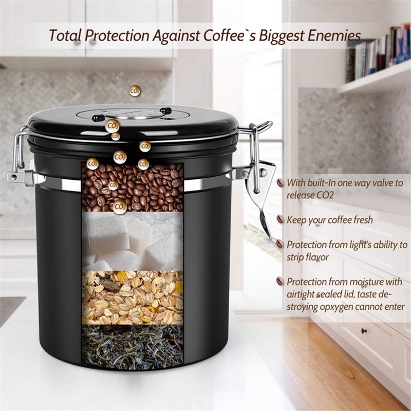 Hộ đựng hạt cà phê bằng thép không gỉ - 1.8L