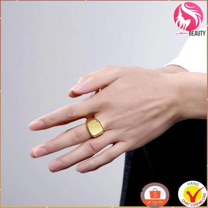 NHẪN NAM TITAN MẶT TRƠN 3 MÀU
