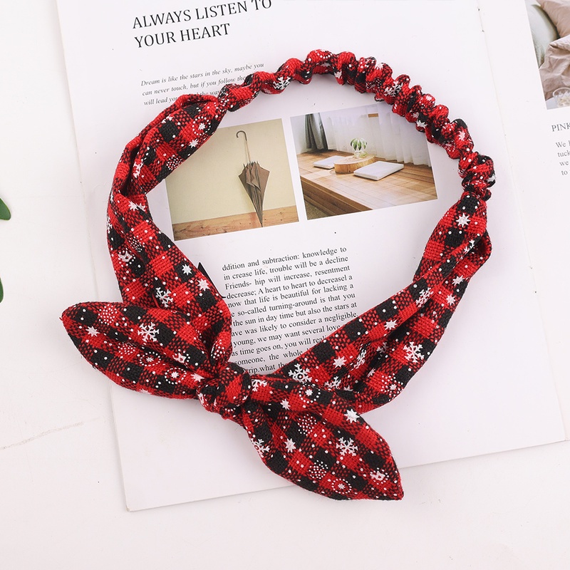 Băng Đô Turban Mềm Co Giãn Thắt Nơ Tai Thỏ Họa Tiết Hoa Tuyết Phong Cách Bohemia Cho Nữ
