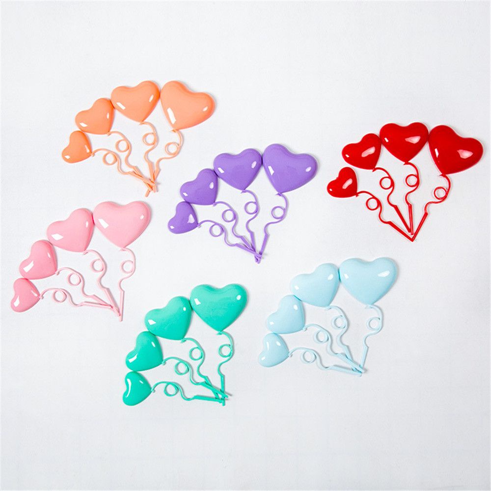 Set 4 Phụ Kiện Trang Trí Bánh Kem Độc Đáo|Bộ Bóng Bay Bằng Nhựa Hình Chữ Love Nhiều Màu Sắc