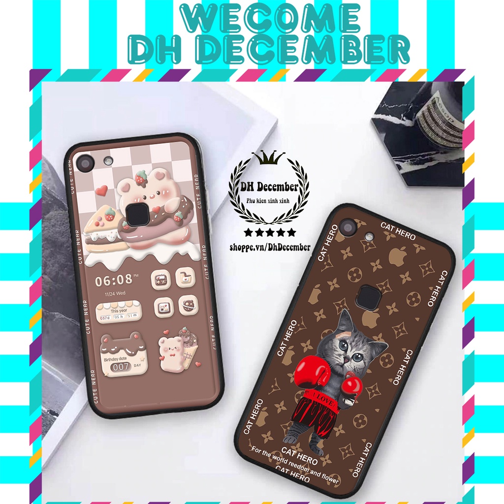 Ốp lưng Vivo V7 / V7 PLUS in hình 3D GẤU HỒNG-GẤU BE3R -XINH XẺO CỰC ĐẸP