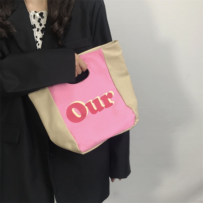 Mới Túi tote Đựng Hộp Cơm Trưa / Mỹ Phẩm Màu Hồng Dễ Thương Gylb609