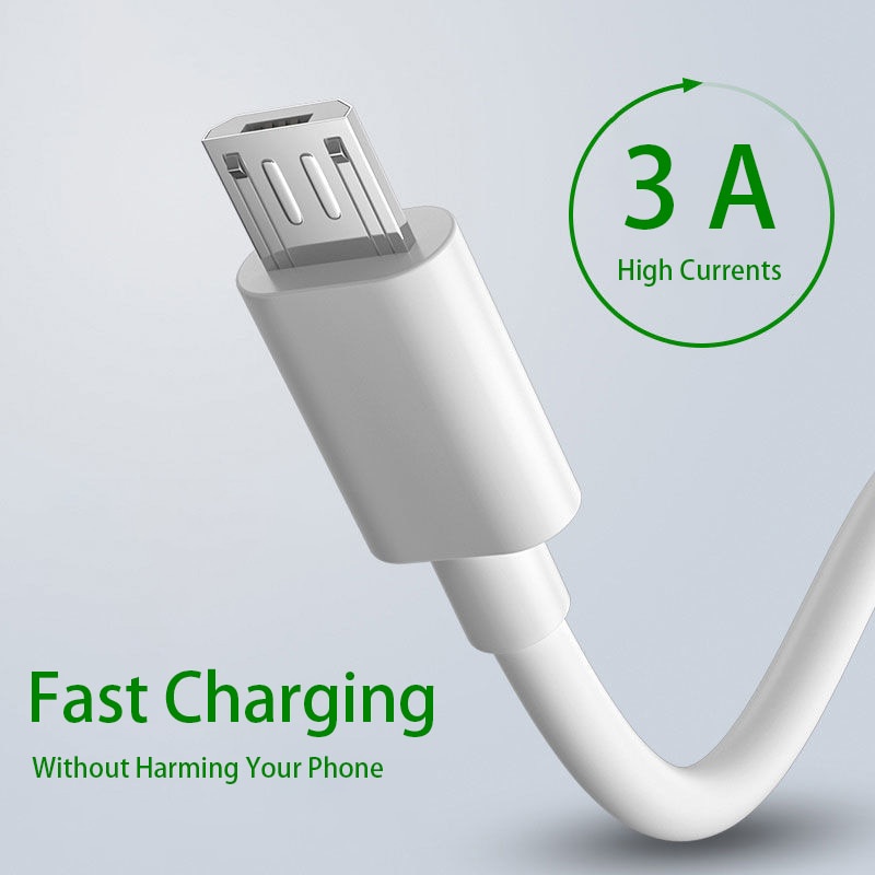 Cáp USB Micro 3A Cáp dữ liệu sạc nhanh cho Máy tính bảng Samsung Xiaomi Máy tính bảng Android Phụ kiện điện thoại di động Bộ sạc Cáp USB