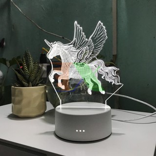 Đèn ngủ, đèn trang trí, Led 3D hình Unicon