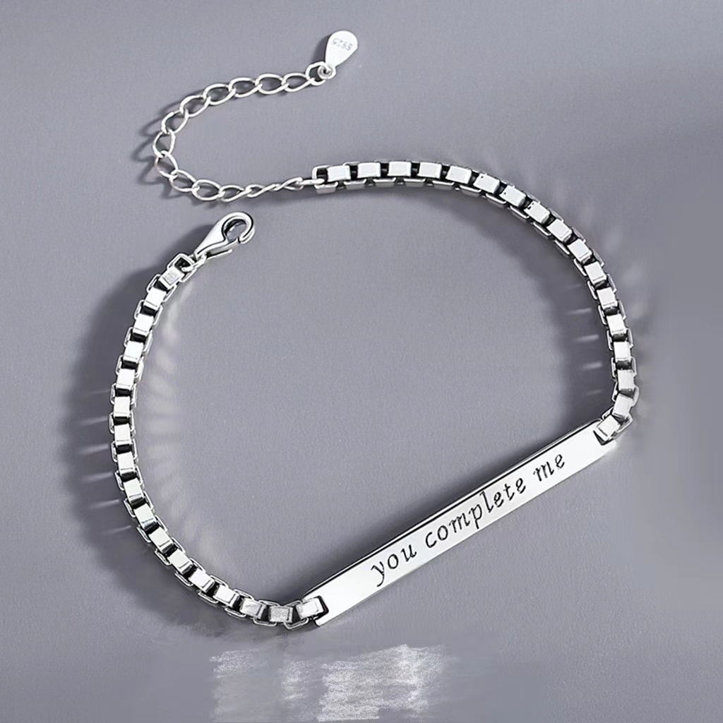 Vòng Đeo Tay In Chữ Dáng Dài Thời Trang Dành Cho Cặp Đôi Nam Nữ