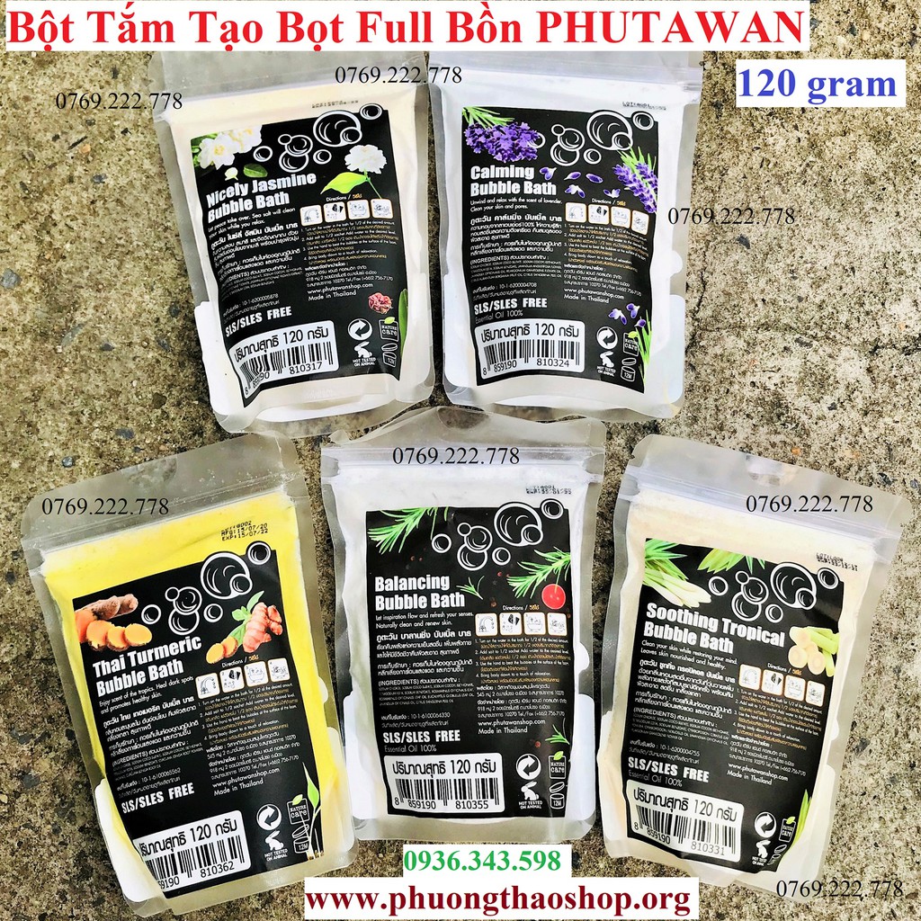 BỘT TẮM TẠO BỌT PHUTAWAN 120 g