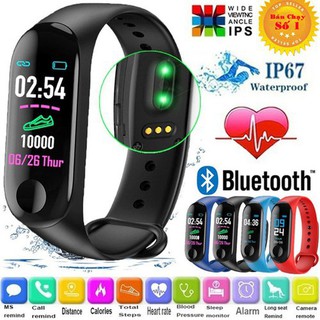 [sale sập sàn]Vòng Đeo Tay Thông Minh M3 , Đo Nhịp Tim, Đo Huyết Áp, Theo Dõi Vận Động