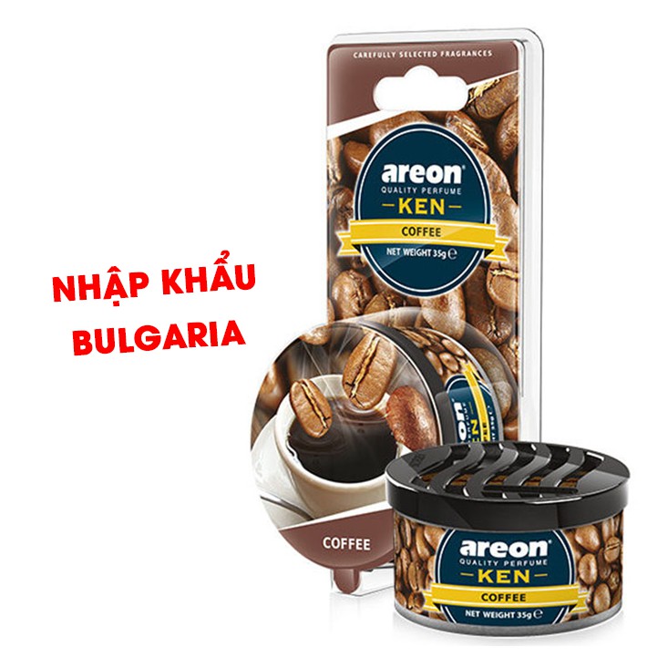 Sáp thơm ô tô cao cấp Areon hương cà phê, nhập khẩu từ Bulgaria