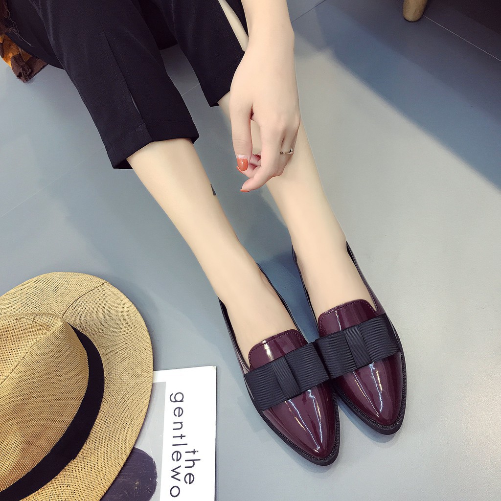 IELGY Giày mũi nhọn da PU cho nữ