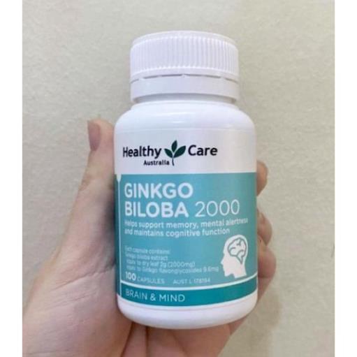 Bổ não Healthy Care Ginkgo Biloba 2000mg của Úc 100 viên