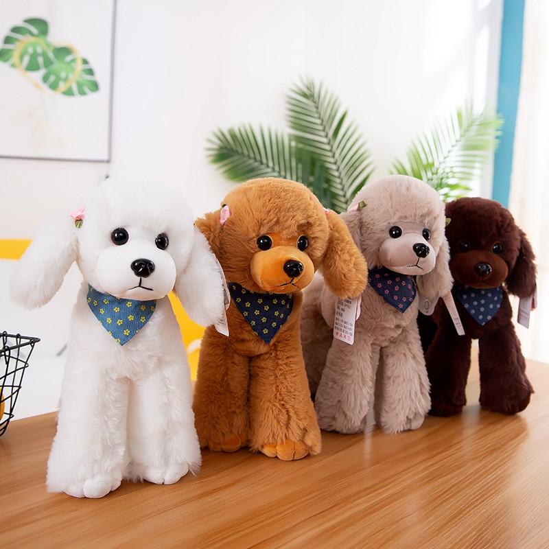 Dễ Thương Chó Poodle Nhồi Bông Xinh Xắn Đáng Yêu