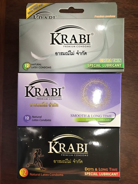 ⭐ Bao cao su Krabi Thái Lan các loại Siêu mỏng, Gân gai, Kéo dài thời gian Hộp 12cái
