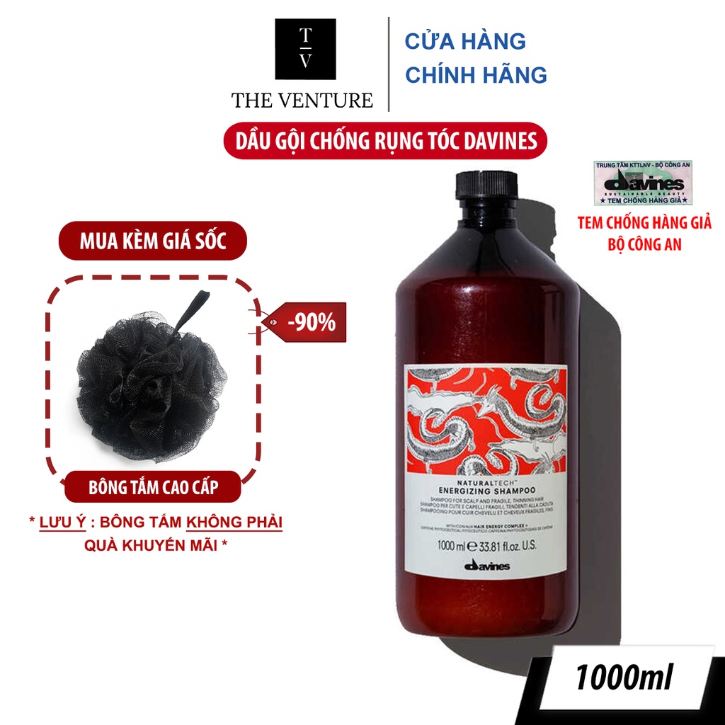 Dầu Gội Chống Rụng Tóc Davines Naturaltech Energizing Shampoo Chính Hãng - 1000ml