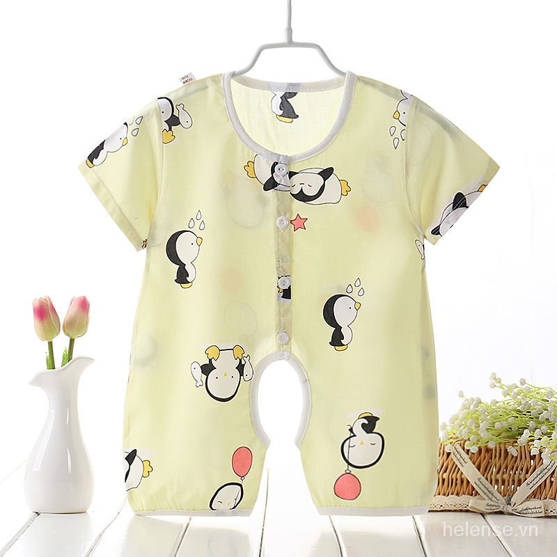 Áo Liền Quần Cotton Xinh Xắn Dành Cho Bé