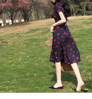 Đầm váy Cherry cột eo quảng châu siêu xinh 🍒🍒🍒