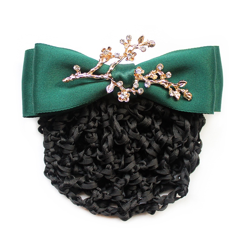 Kẹp lưới búi tóc đính đá có thể tháo rời phong cách Pháp cho nữ