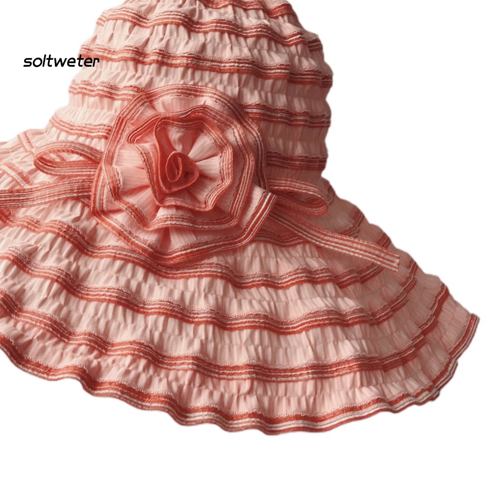 Mũ Chống Nắng/Tia UV Họa Tiết Hoa Nhỏ Gọn Tiện Lợi Cho Đi Du Lịch