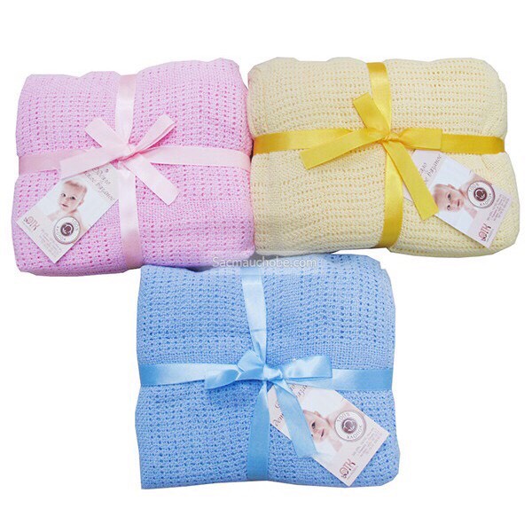 Chăn lưới xuất Nga cho bé, chất liệu 100% cotton thoáng khí, êm ái, chống mồ hôi trộn, chống ngạt cho bé ngon giấc