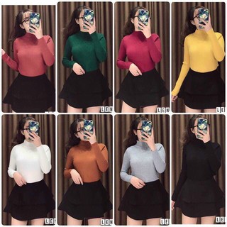 < FREESHIP> Áo len tăm, áo len nữ cổ 3 phân - CHẤT ĐẸP