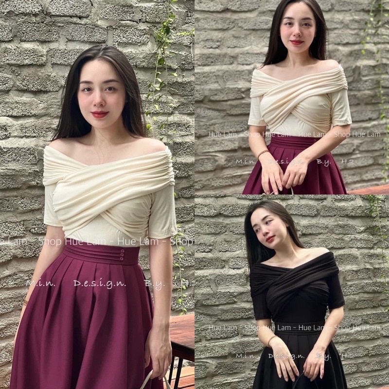 ÁO DỆT KIM XOẮN NGỰC XẾP NẾP ULZZANG