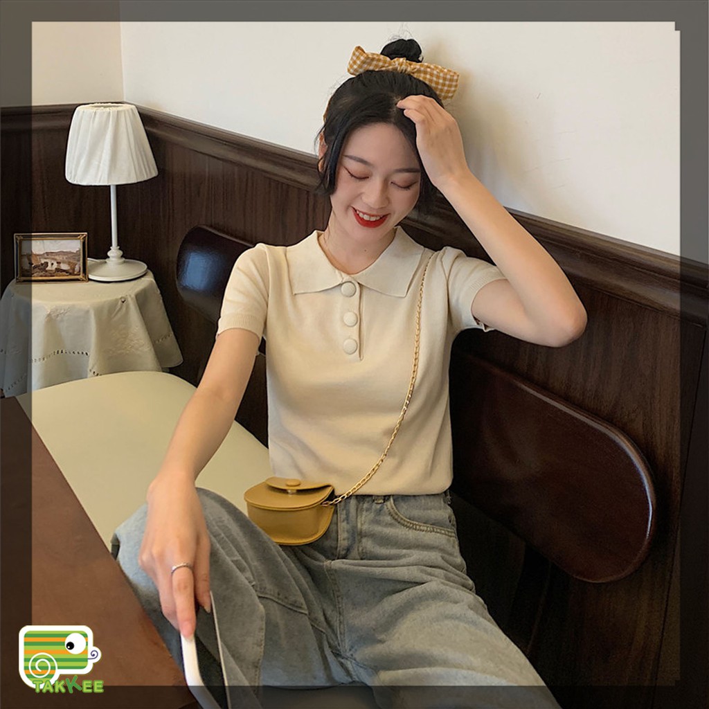 Áo Len Cổ Bẻ Cúc Bọc Hàng Chuẩn Loại 1