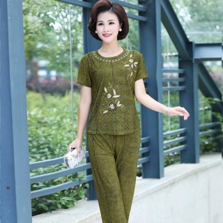 Bộ lanh mặc nhà trung niên