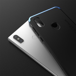 Textured Anti-fall Metal Frame PC Back Plate For Xiaomi Mi Mix2s Elements Case
