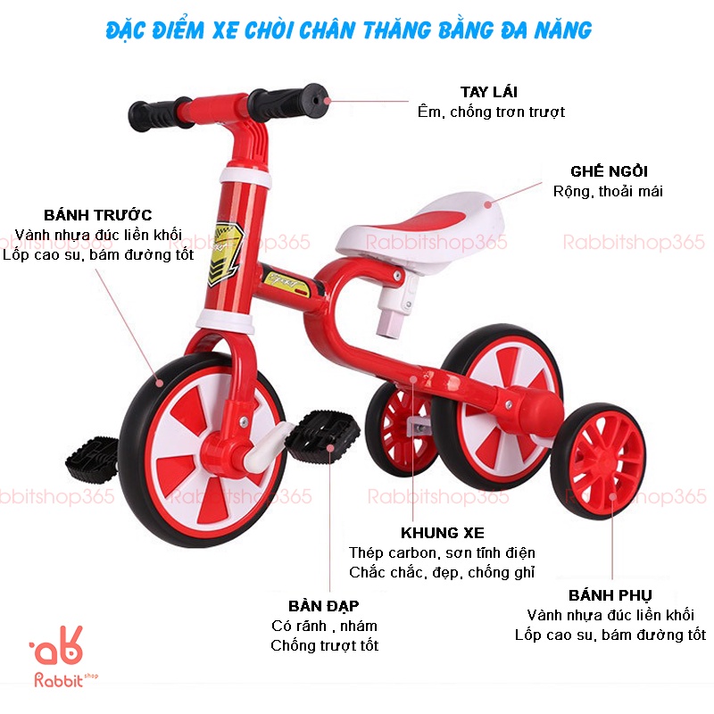 Xe chòi chân cho bé xe đạp 3 bánh sport 3in1 thăng bằng [X3IN1BP]