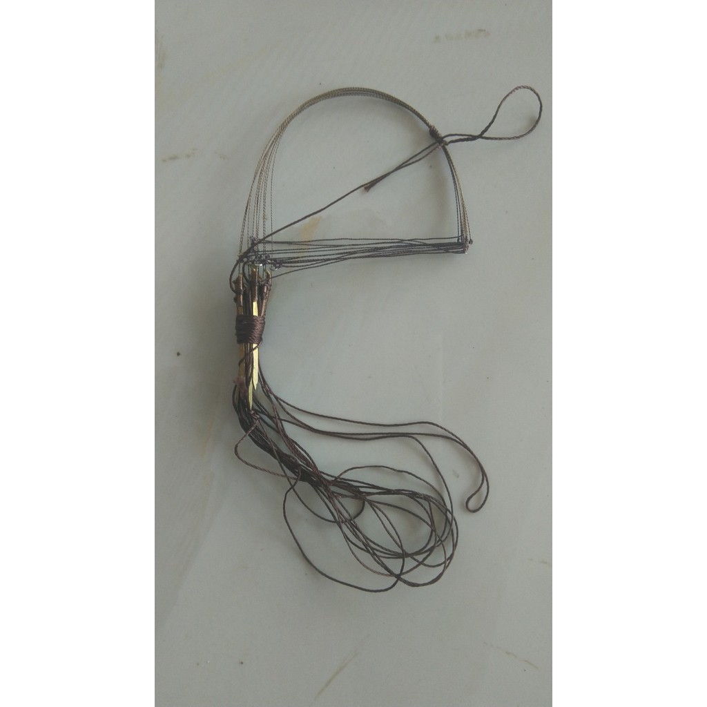 1 bộ giò bẫy cu gáy 10 chân đồng, cáp đồng, đã nhuộm tàng hình, mua về là sửa dụng