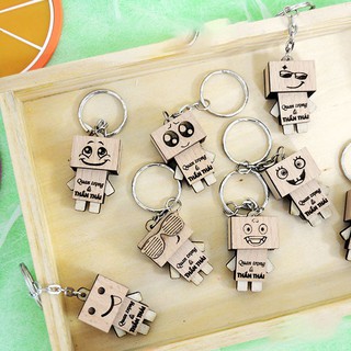 Móc chìa khóa gỗ Danbo siêu dễ thương và cute