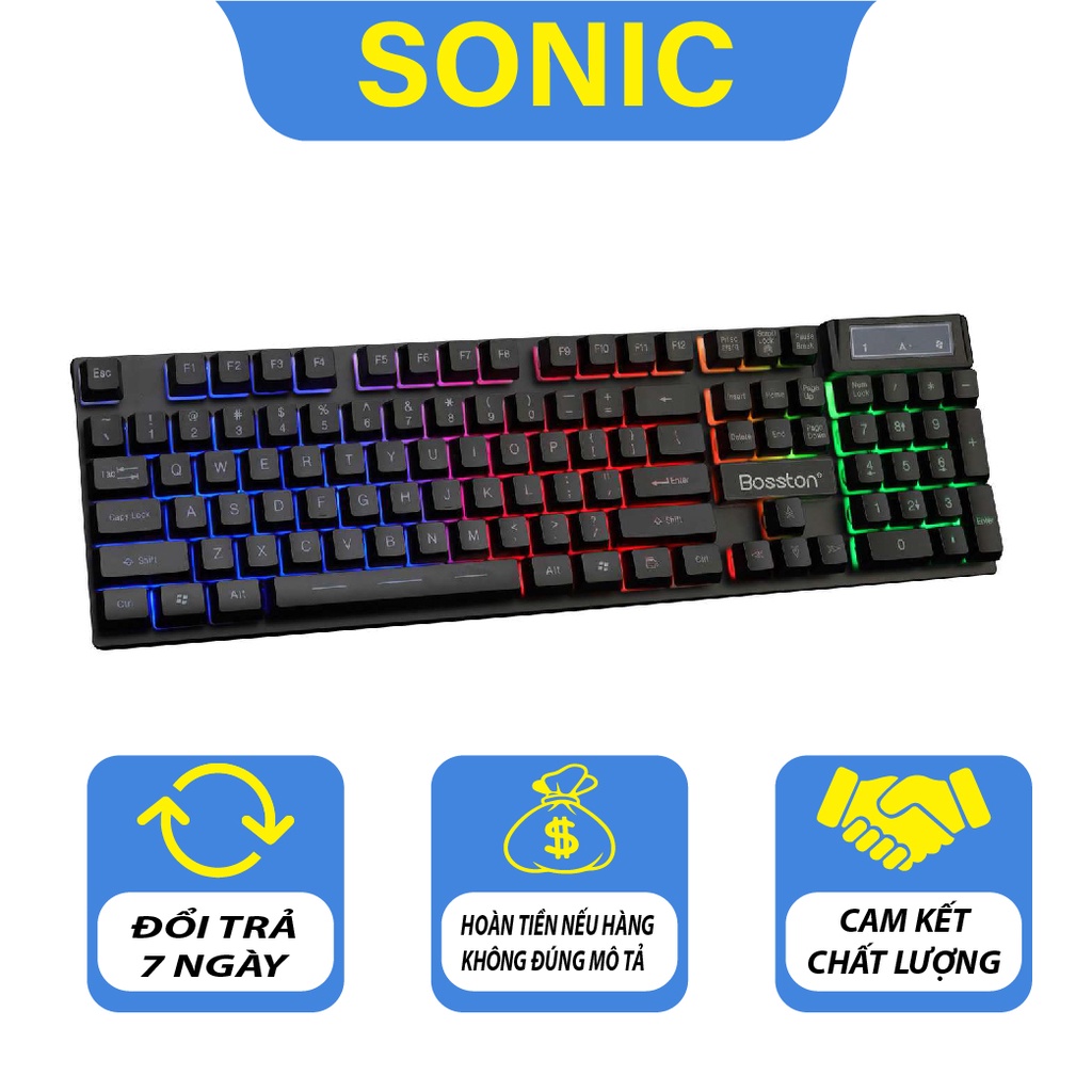 Bàn Phím Gaming Máy Vi Tính Giả Cơ LED Bosston 803 - SONIC_STORE